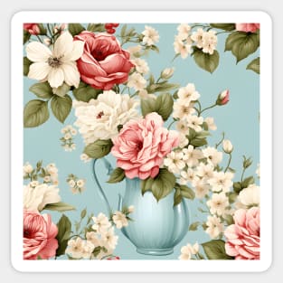 Shabby Chic Flowers Pattern 2 Sticker